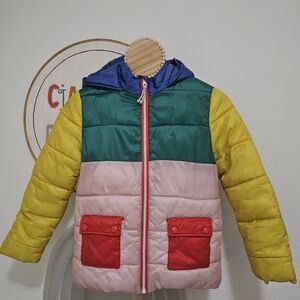 Mini Boden Multicolor Kids Puffer Jacket